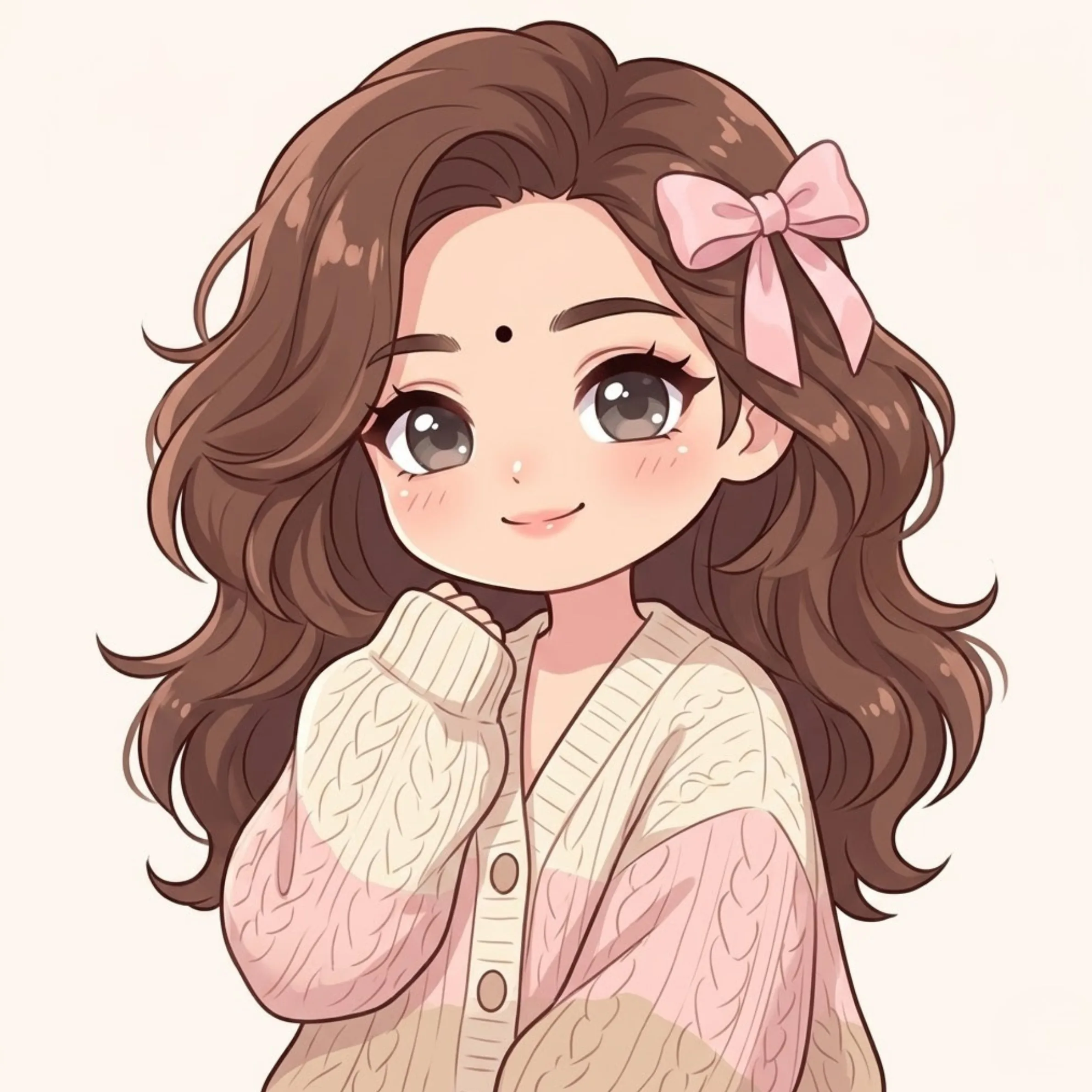 Soft Girl Cozy Chibi AI prompt example